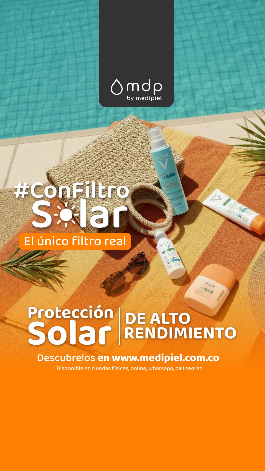 Medipiel Facebook ad: Piel protegida, radiante y saludable