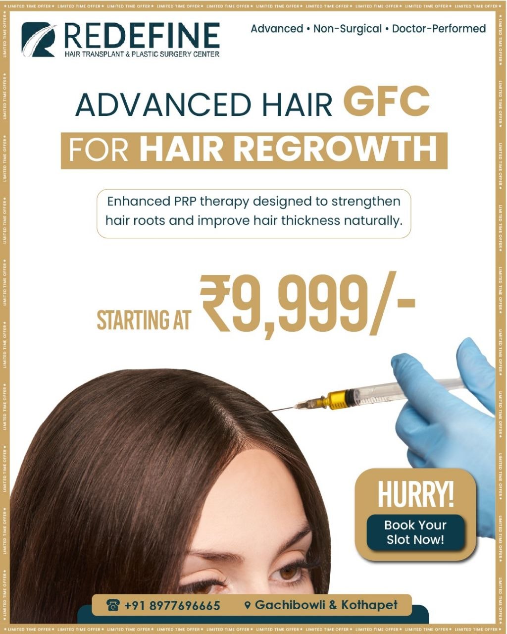 Redefine Skin and Hair Transplant Center Facebook ad