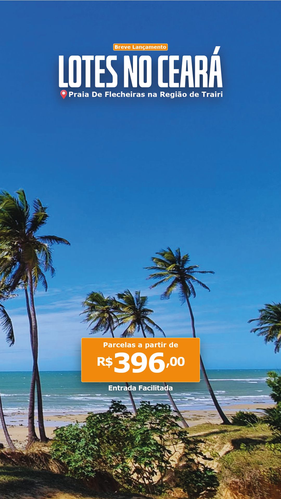 Terrenos na PRAIA do CEARÁ Facebook ad from Nov 28, 2025