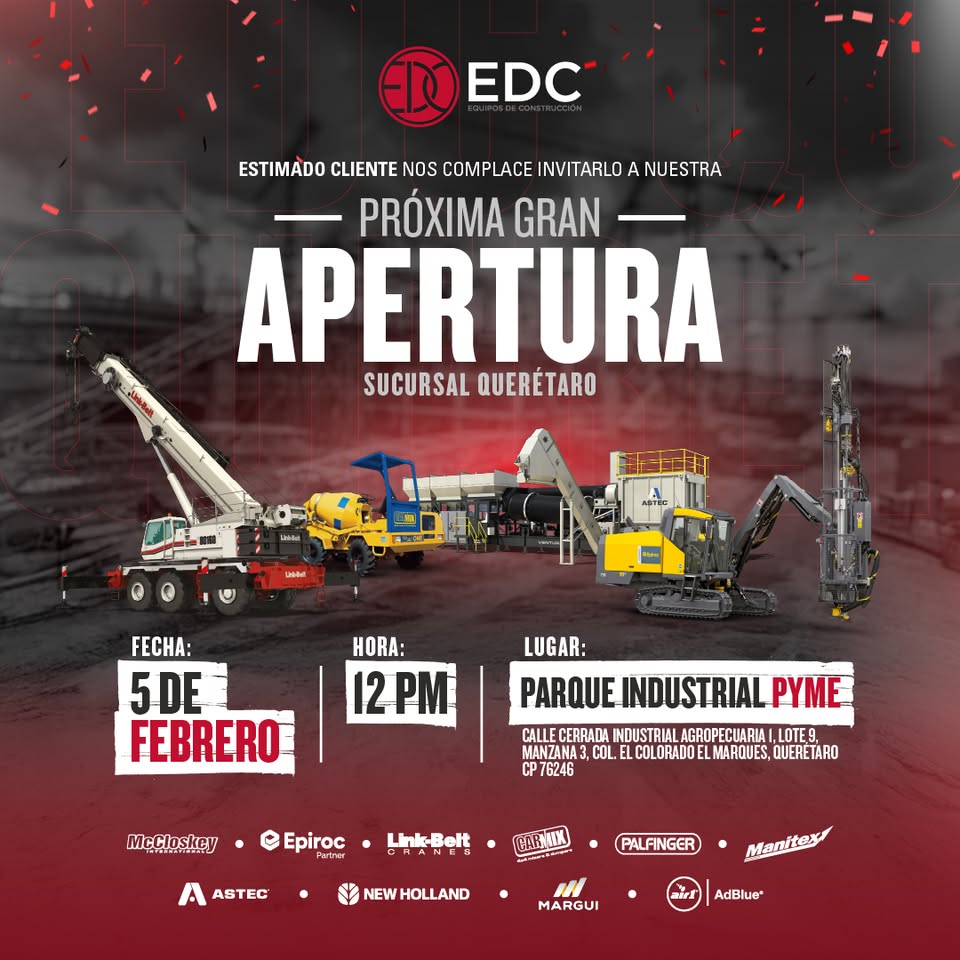 Equipos de Construcción.mx Facebook ad: GRAN APERTURA | EDC QUERÉTARO