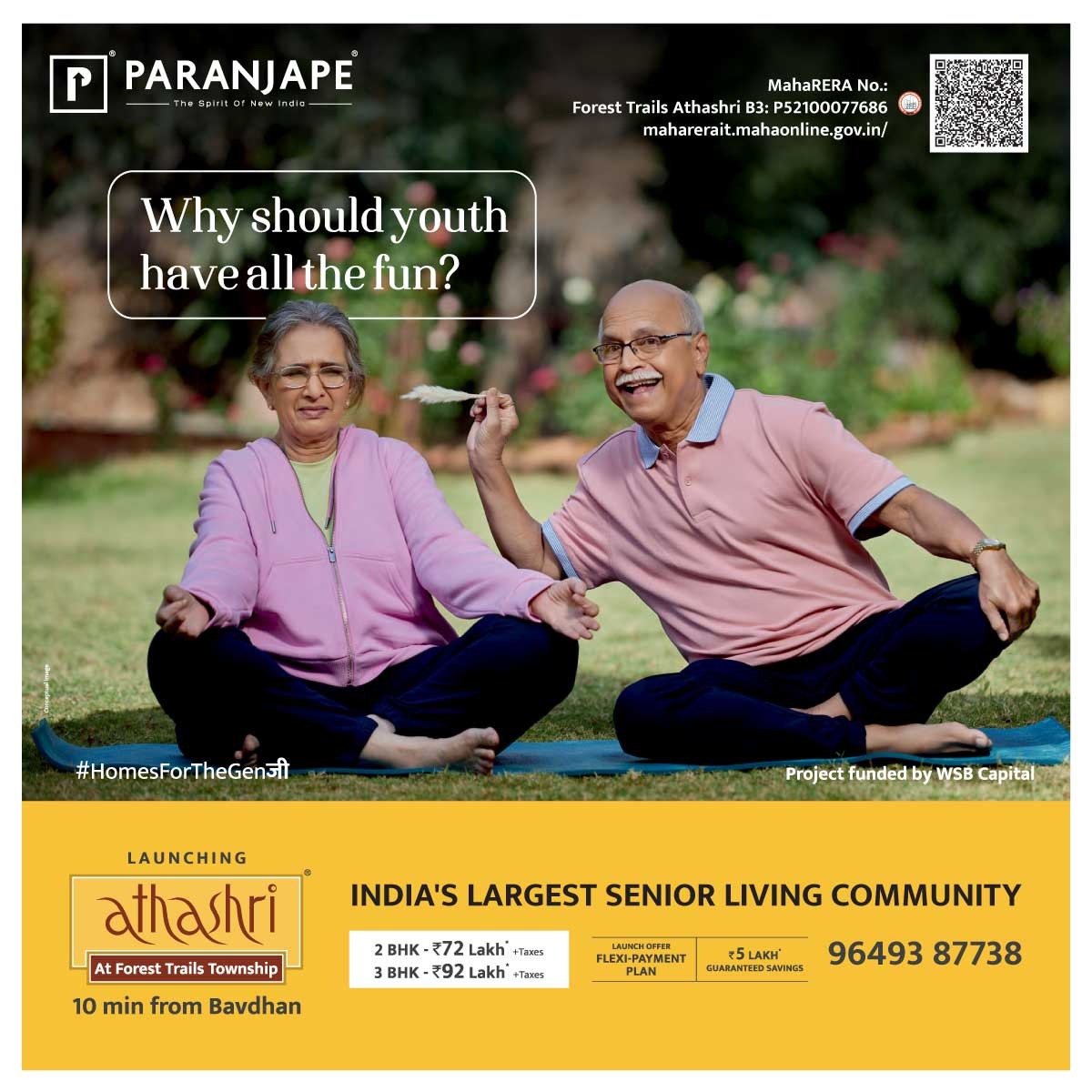 Paranjape Schemes (Construction) Ltd Facebook ad: Homes for the GEN-जी