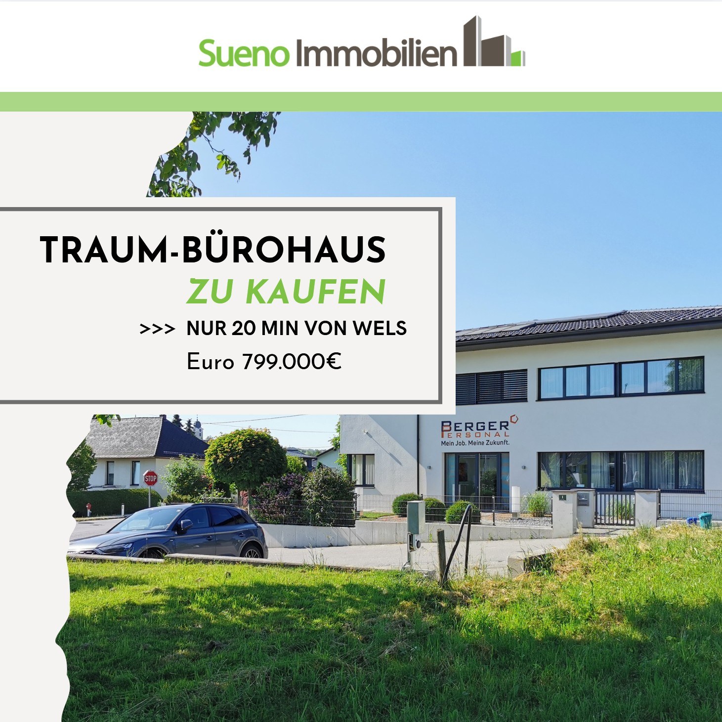 Sueno Immobilien Facebook ad: TOP-Immobilie für das perfekte (Freiberufler)Büro oder…
