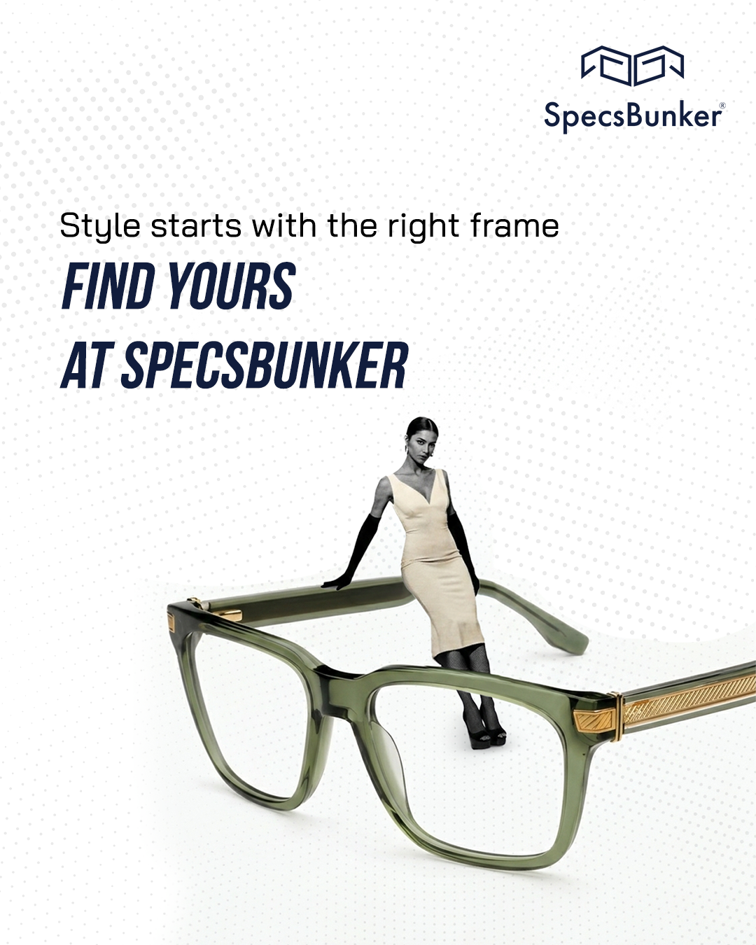 SpecsBunker Facebook ad: Find your perfect frame