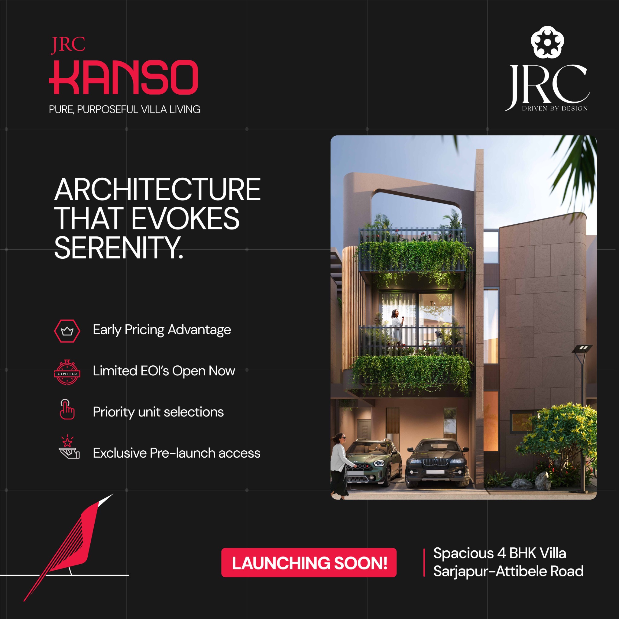 JRC Projects Facebook ad: Exclusive 4 BHK Villas, JRC kanso