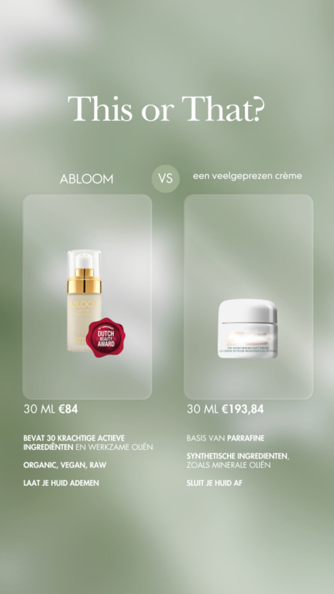 ABLOOM Slow Skincare Facebook ad