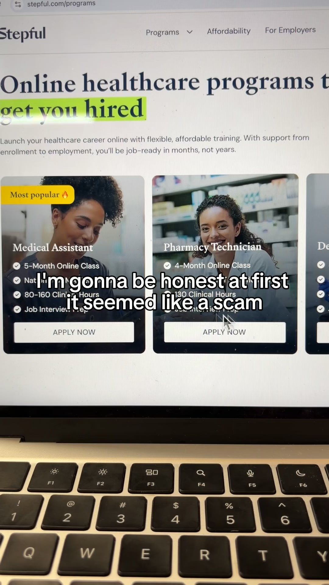 Stepful Facebook ad: Become a Medical Assistant Around Your Life