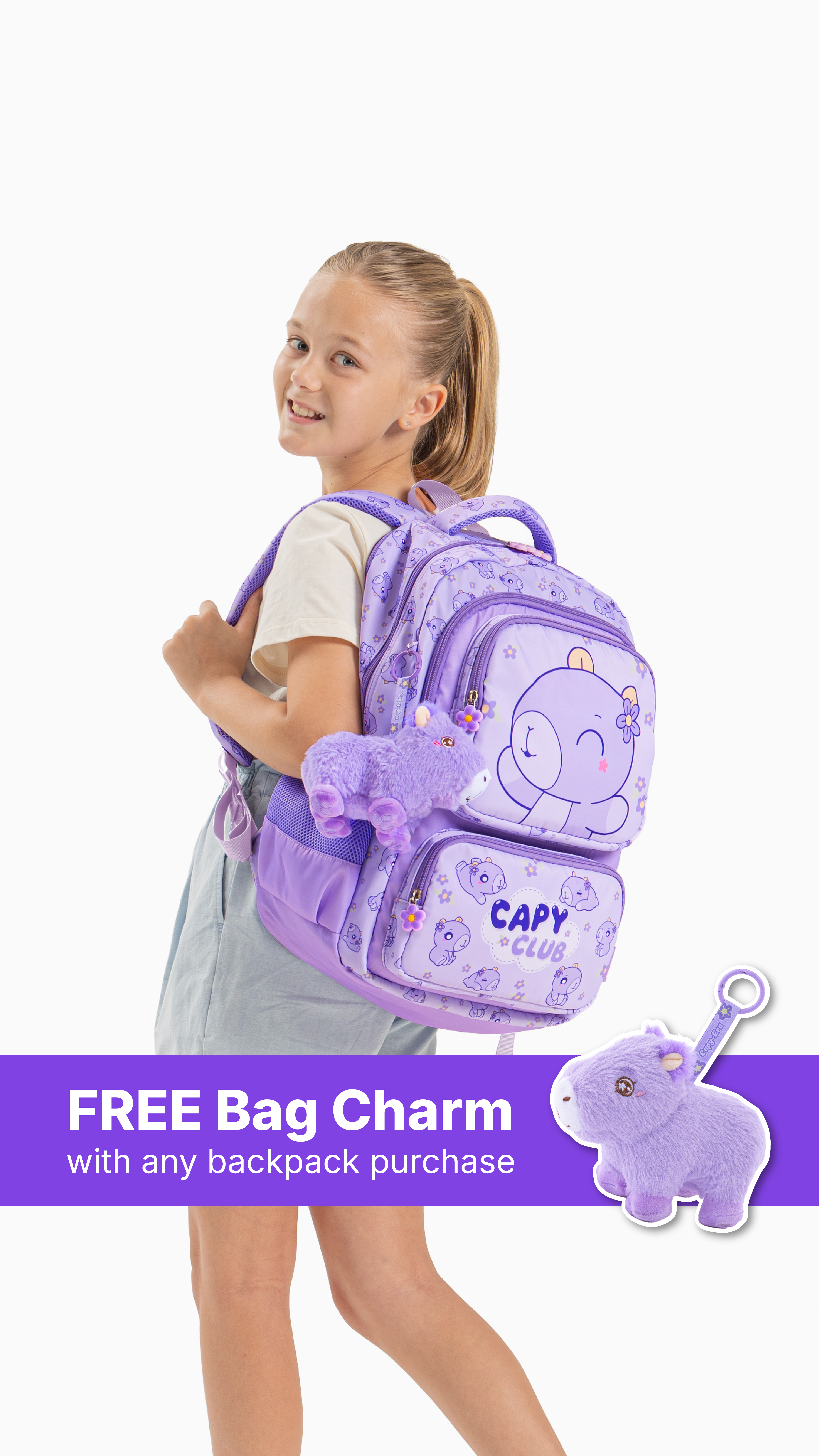 CAPY ERA Facebook ad: FREE Bag Charm