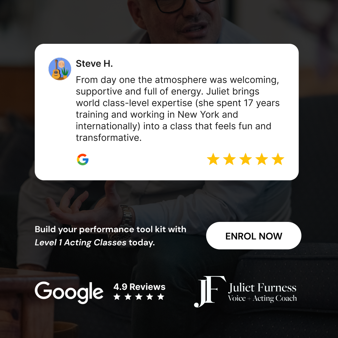 Juliet Furness - Acting and Voice Coach Facebook ad from Mar 14, 2026