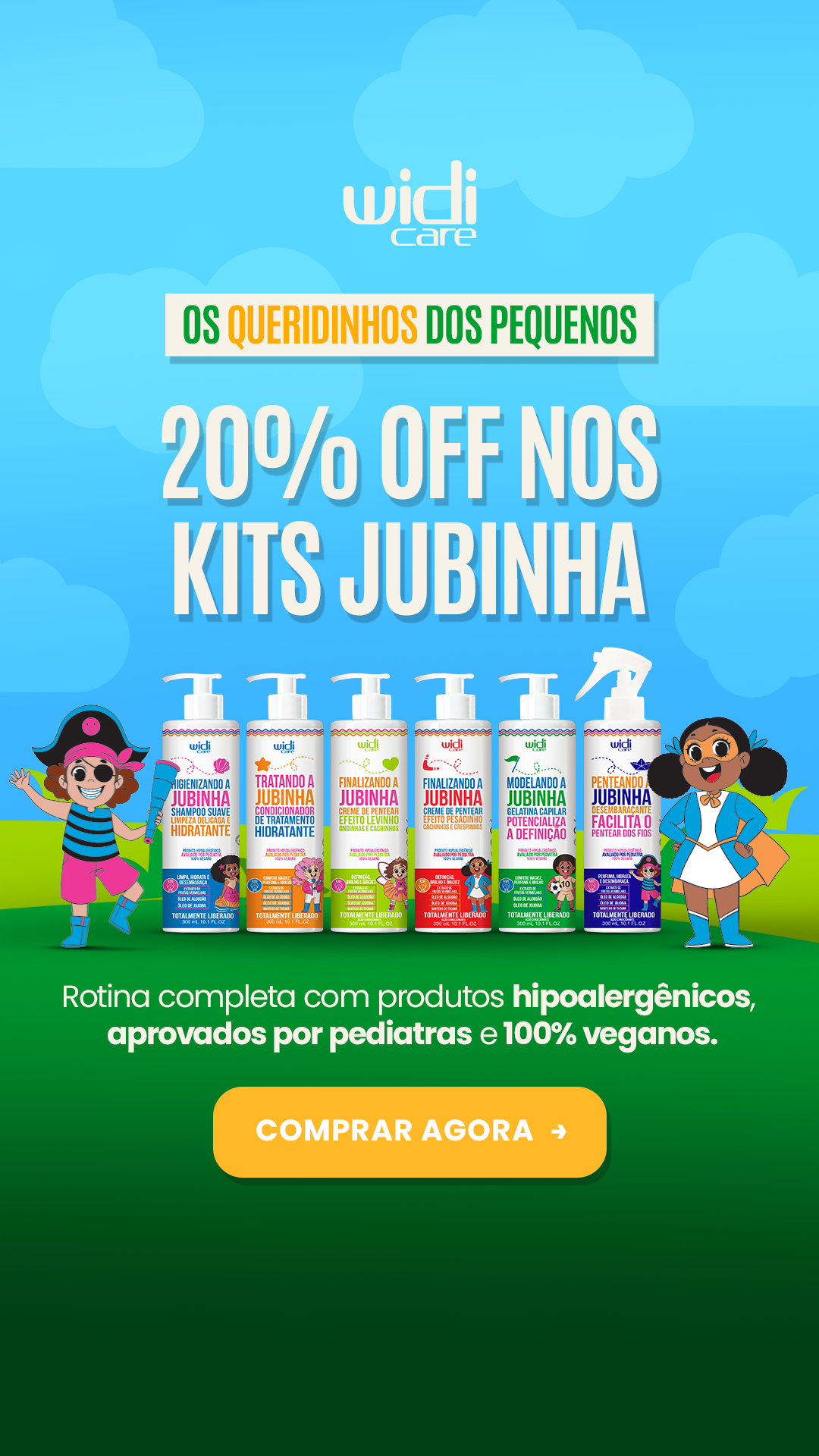 Widi Care Facebook ad: 20% Off nos Kits Jubinha