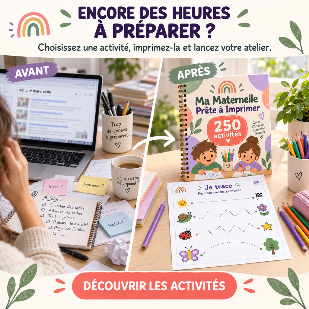 Natallia Prado Facebook ad: Vos activités prêtes à imprimer