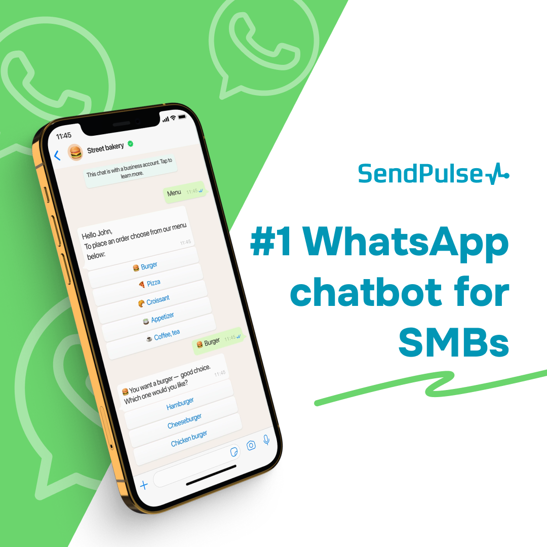 SendPulse Facebook ad: Faster replies. More sales. 24/7