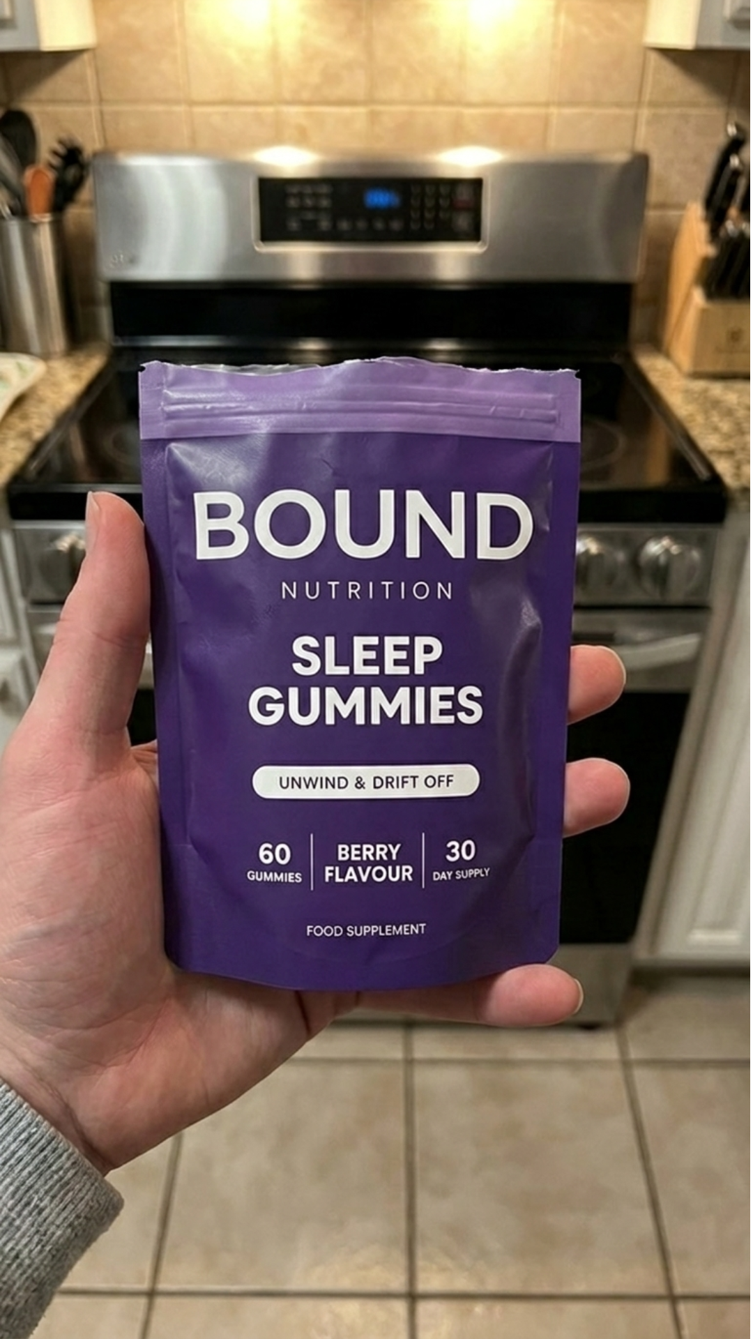 Bound Nutrition Facebook ad: For The People Who Can't Stop Thinking At Bedtime