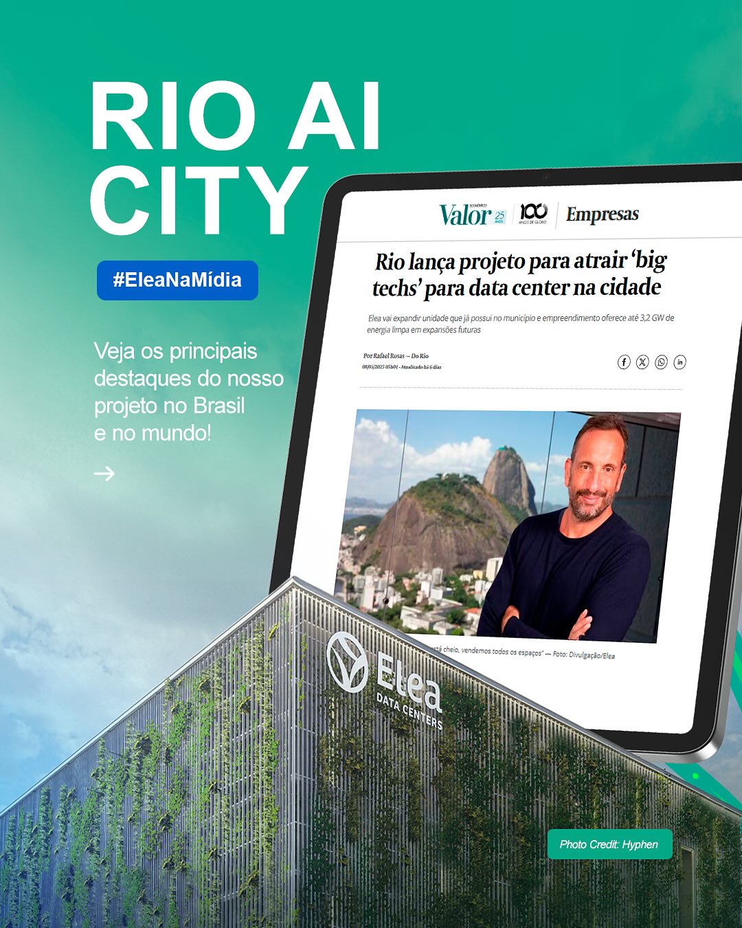 Elea Data Centers Facebook ad: A Rio AI City está chamando a atenção…