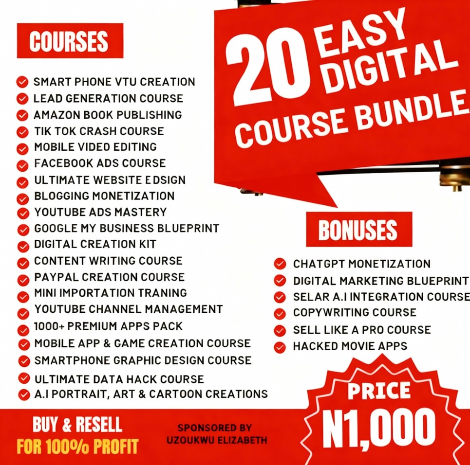 EmmyLiz Facebook ad: Best Digital Course Bundle