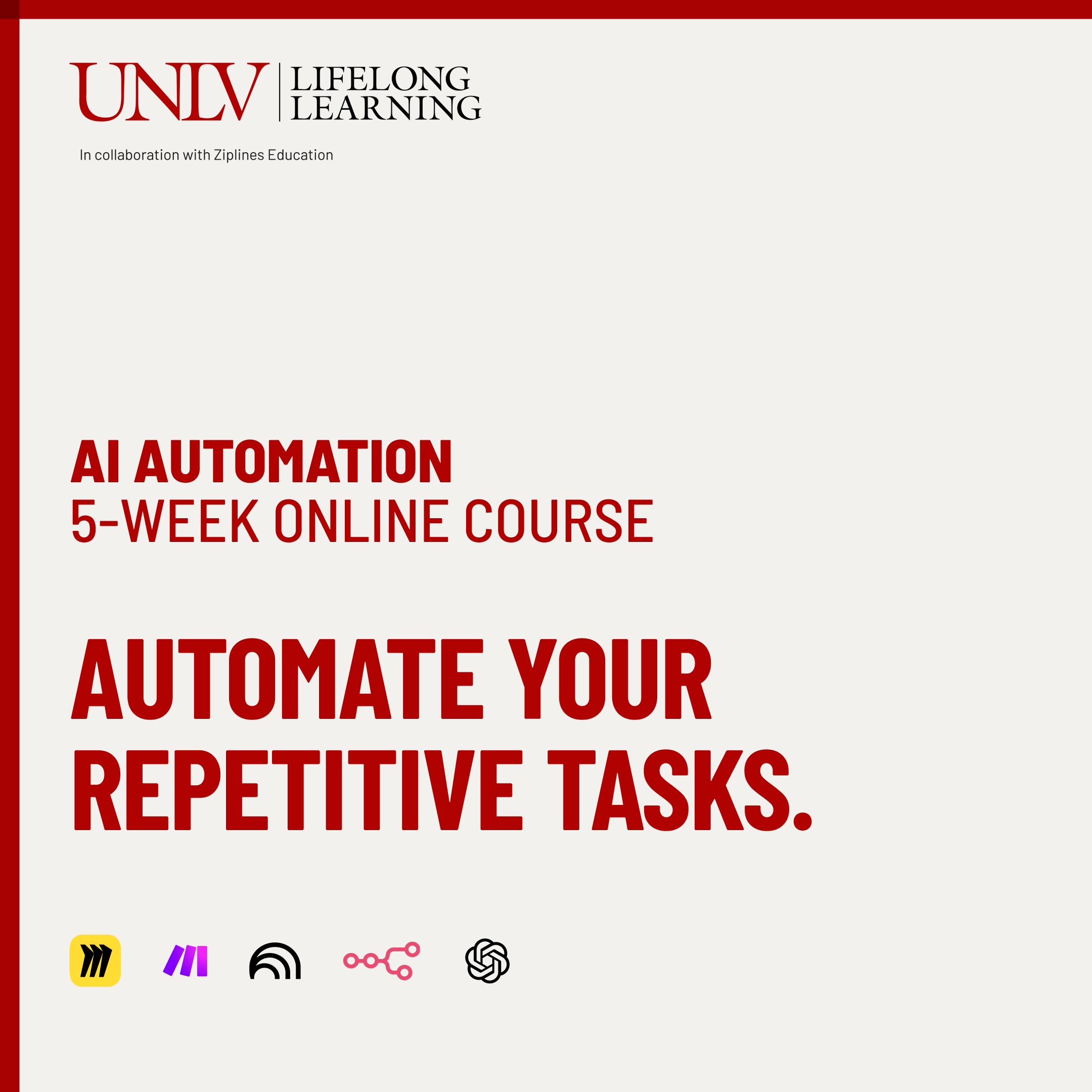 UNLV Lifelong Learning Facebook ad