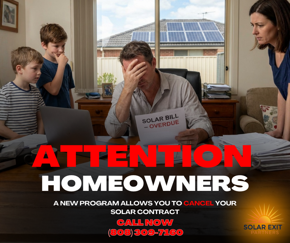 Solar Exit Partners Facebook ad: Solar Was Supposed To HELP Your Family…