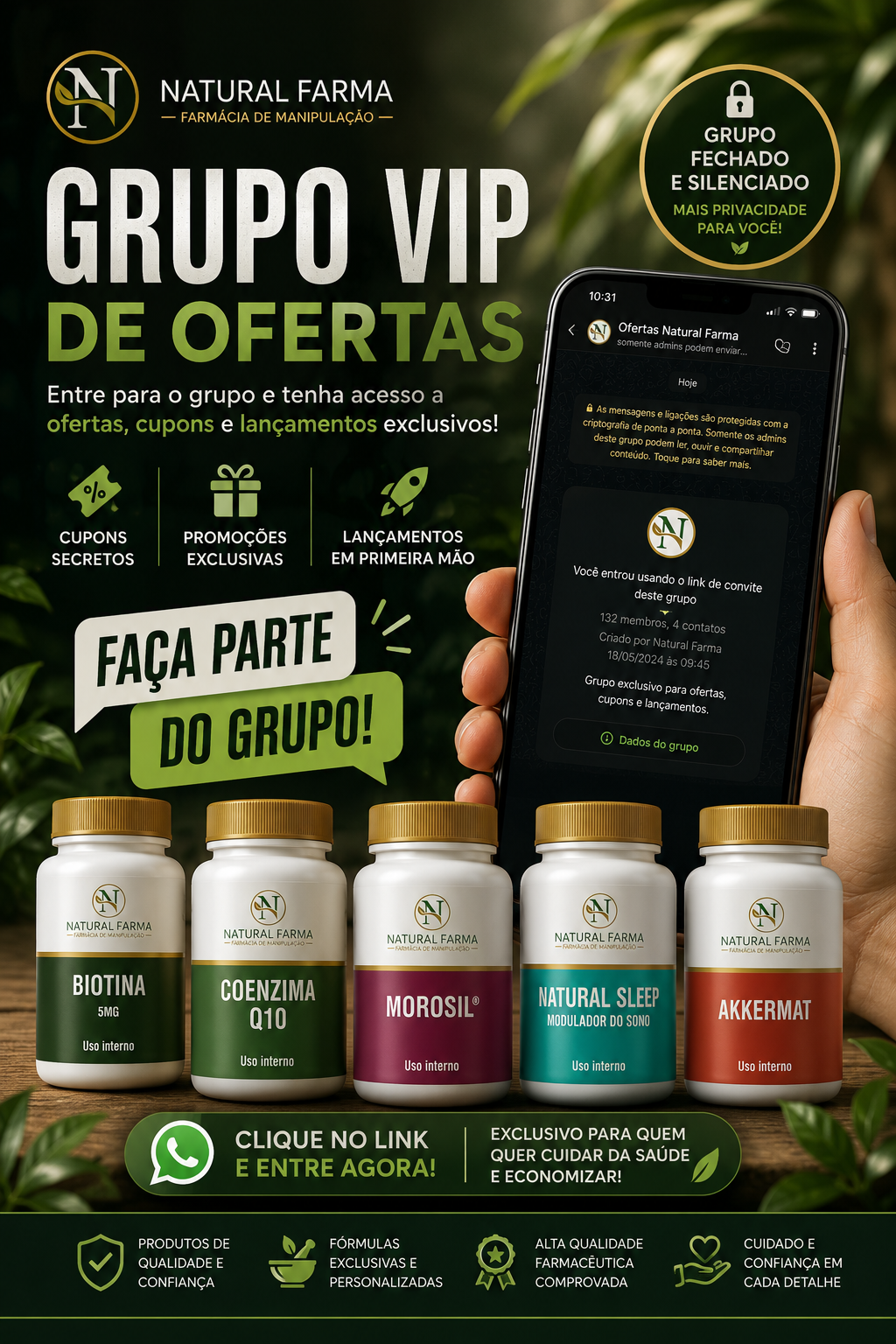 Natural Farma Arcos Facebook ad: GRUPO VIP
