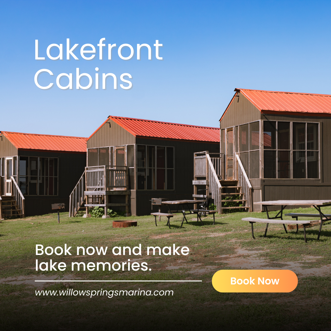 Willow Springs Marina and Resort Facebook ad: We’ve got a place for every Lake Texoma…
