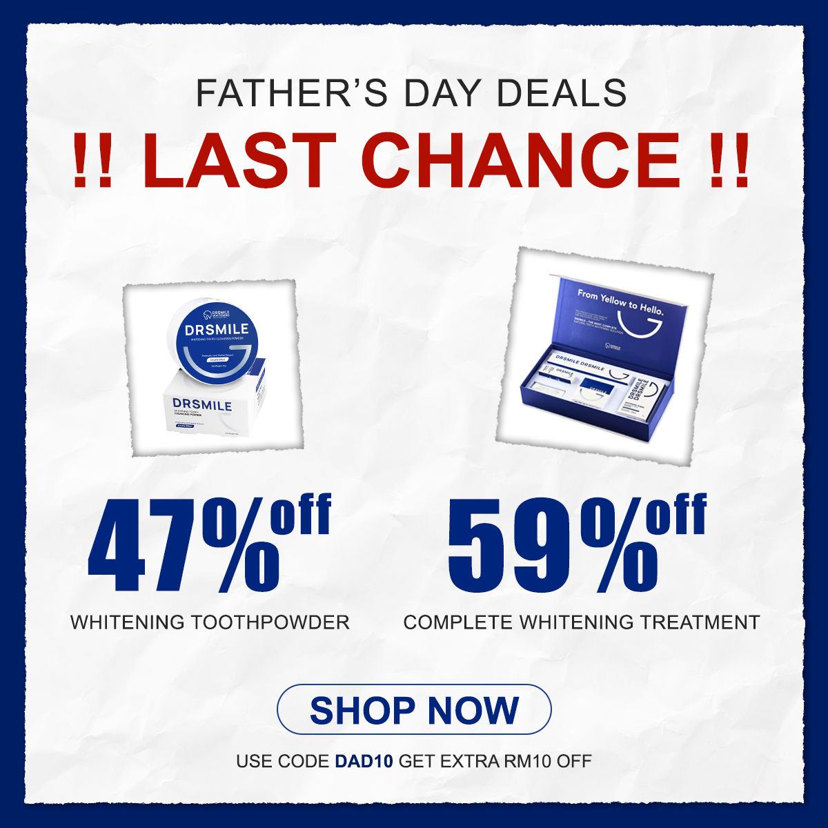Dr Smile Whitening Solution Facebook ad