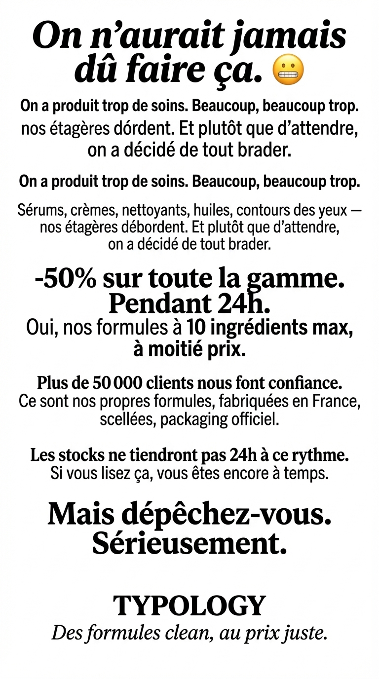 Typology France Facebook ad from Mar 9, 2026