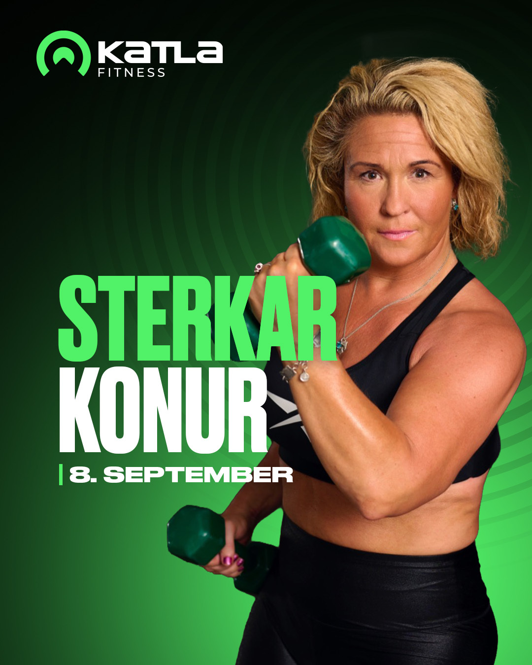 Katla Fitness Facebook ad: Sterkar konur - 8. september