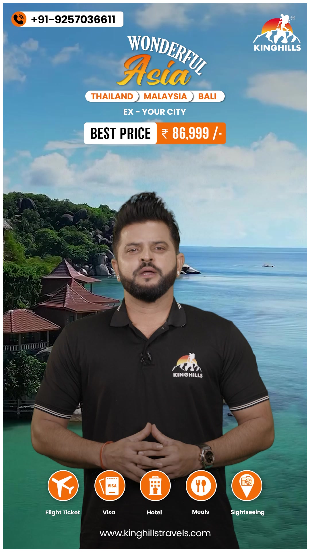 Kinghills Travels South India Facebook ad: 3 Countries only ₹86,999