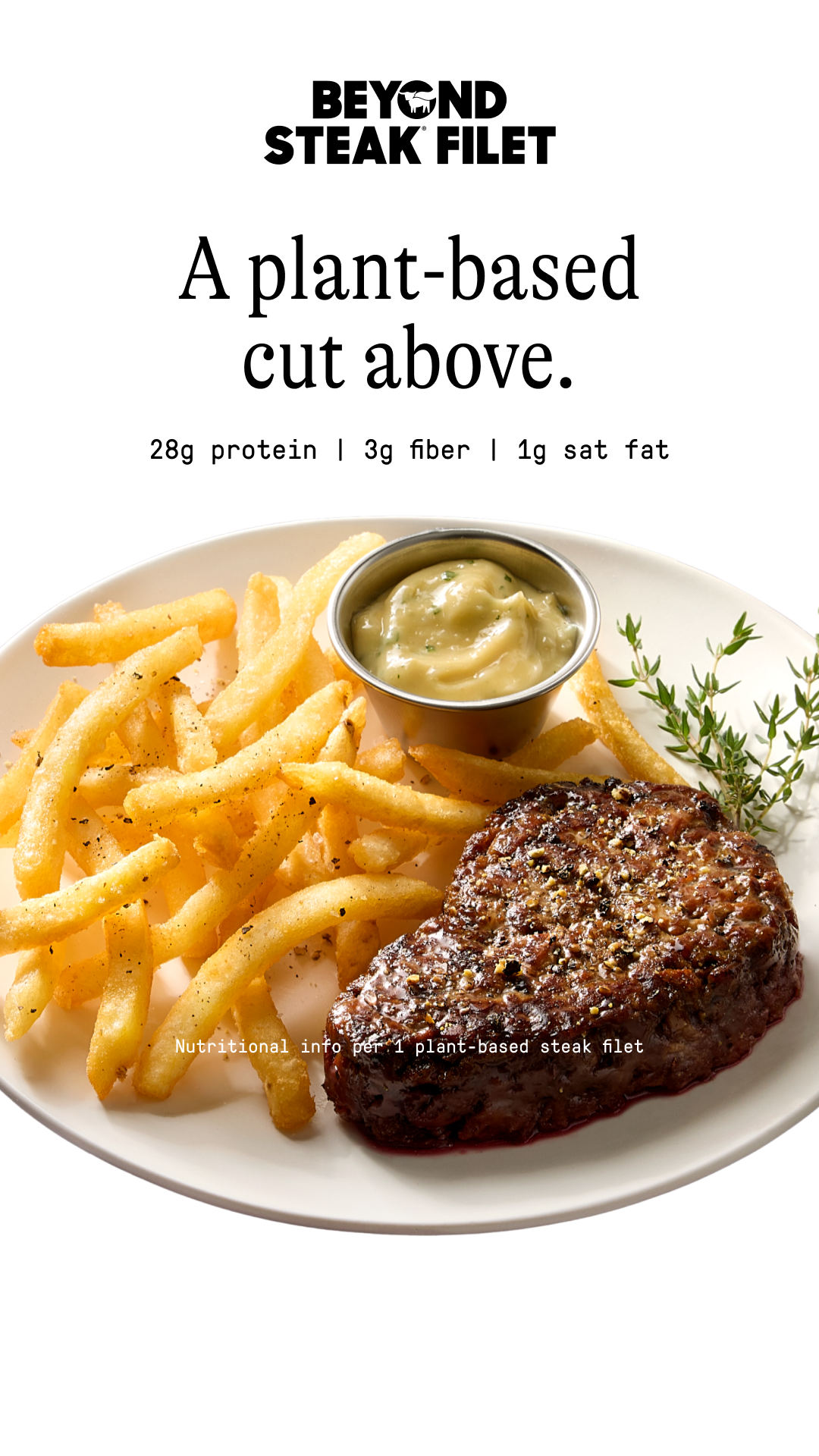Beyond Meat Facebook ad: Juicy. Tender. Sear-worthy.