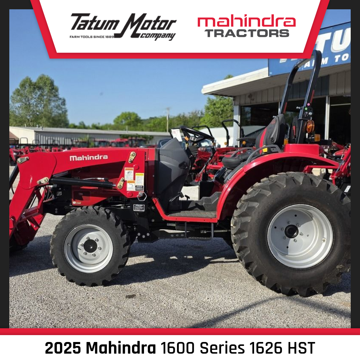 Tatum Motor Co.- Anderson, MO. Facebook ad: We Have You Covered For Your Mahindra Tractor…