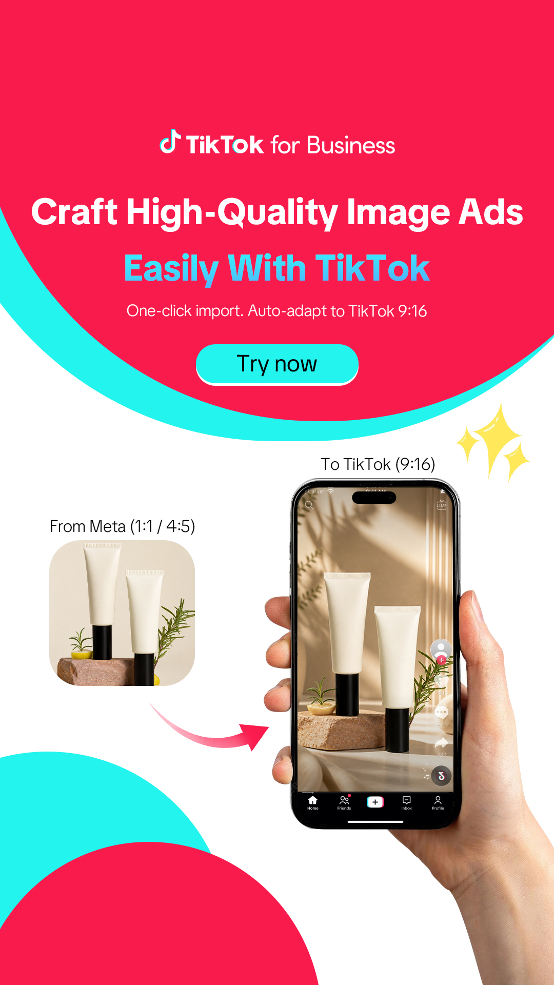 TikTok For Business Facebook ad: Create TikTok Image Ads & Get Coupon up to EGP 300,000