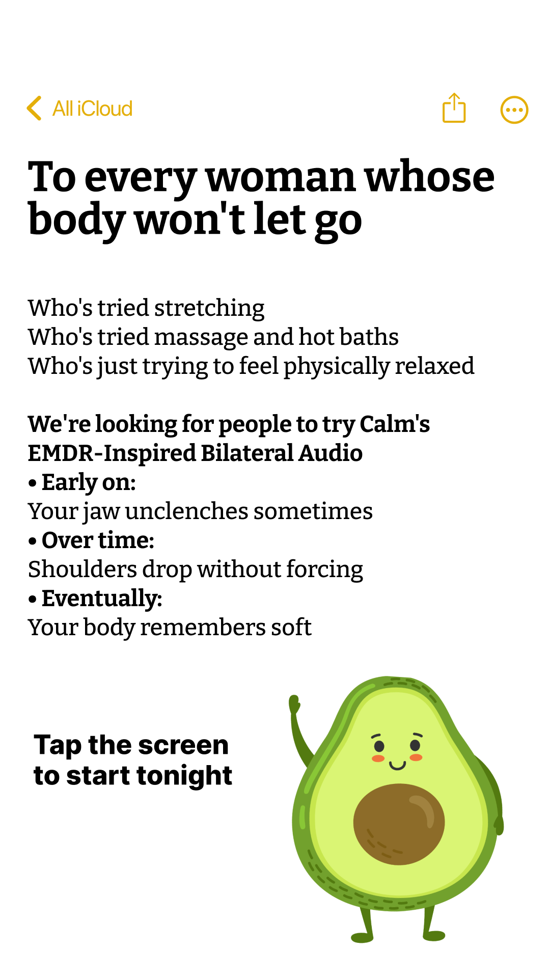 Calm Facebook ad