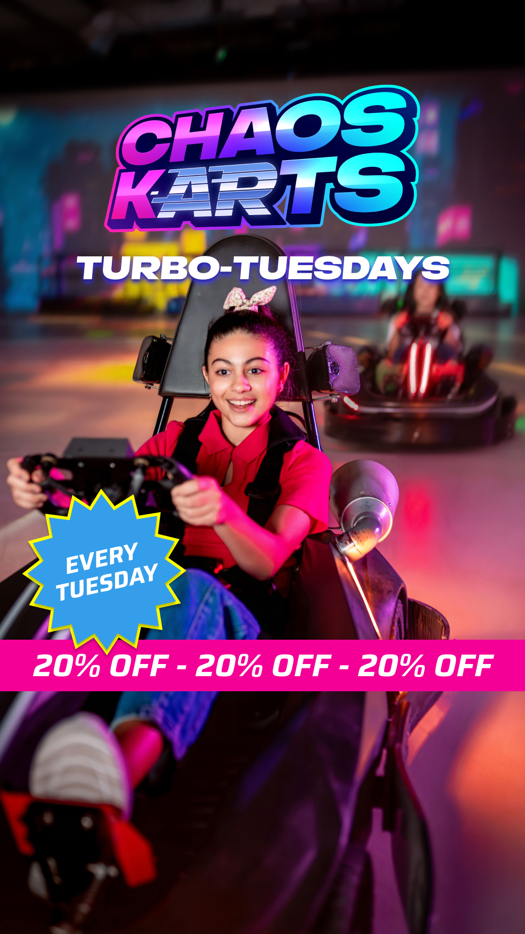 Chaos Karts UAE Facebook ad