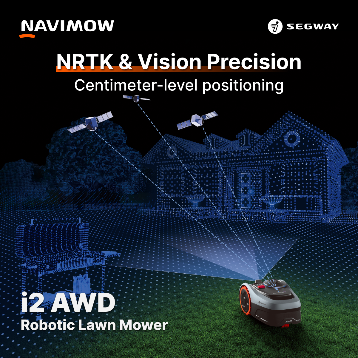 Segway Navimow Facebook ad: i2 AWD Series, Smart & Powerful Robotic Lawn Mower