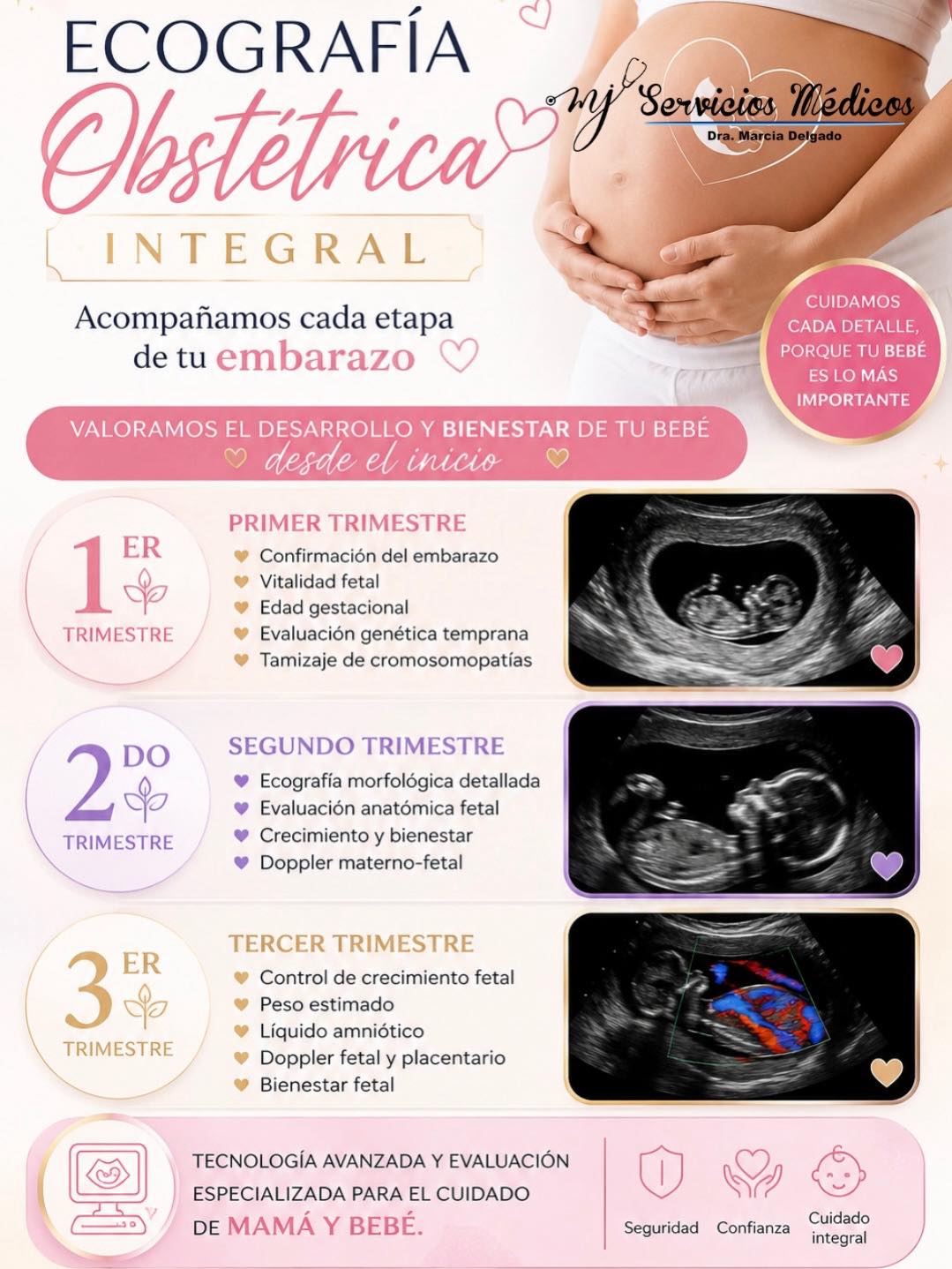 Servicios Médicos MJ Facebook ad: Ecografía Obstétrica Integral