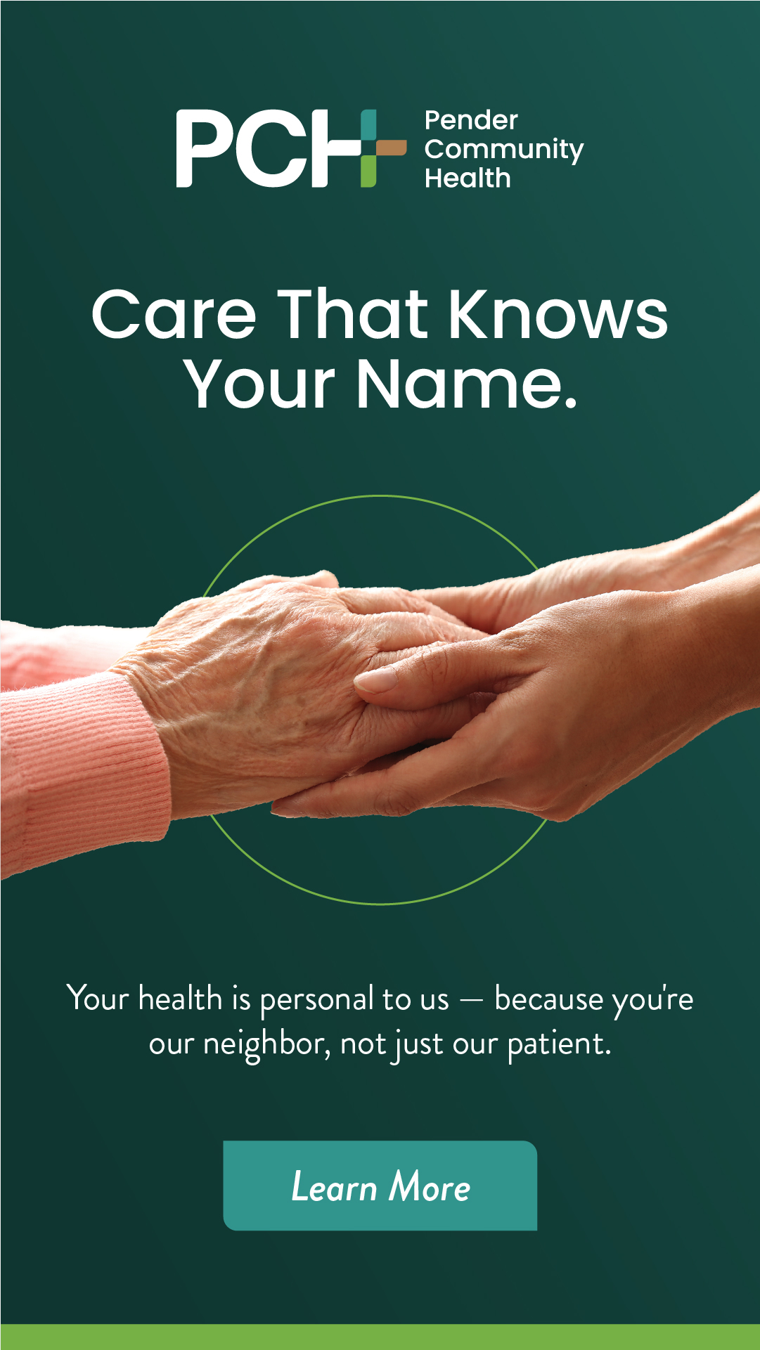 Pender Community Hospital Facebook ad from Jun 1, 2026