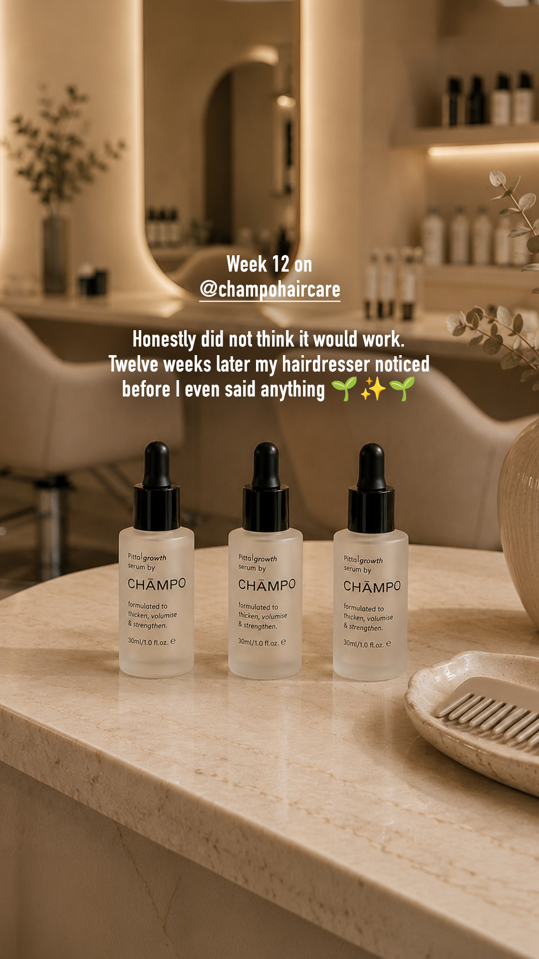 Chāmpo Haircare Facebook ad