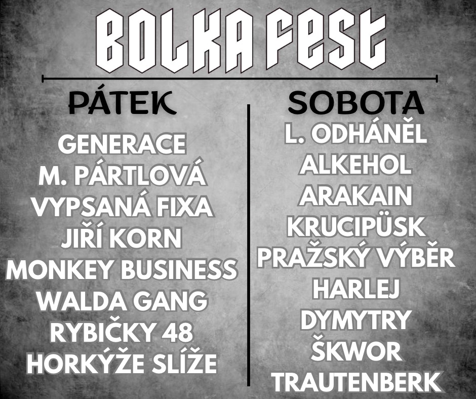 BOLKA FEST Facebook ad: Bolka Fest! 29.-30. 5. 2026 | Krásná Louka, Mladá Boleslav