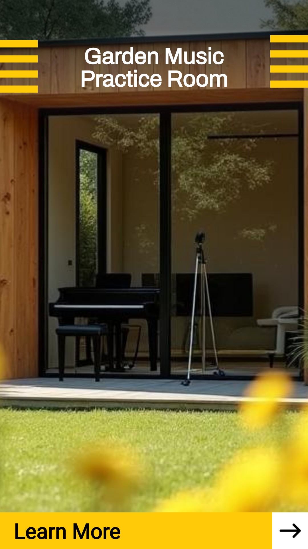 QuickSearches Elevate Facebook ad: Garden Music Practice Room.