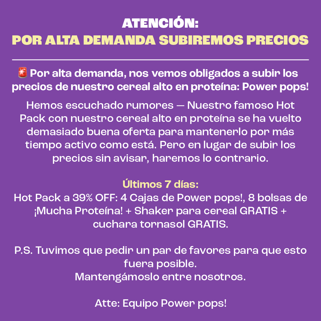 Cereal Power pops Facebook ad