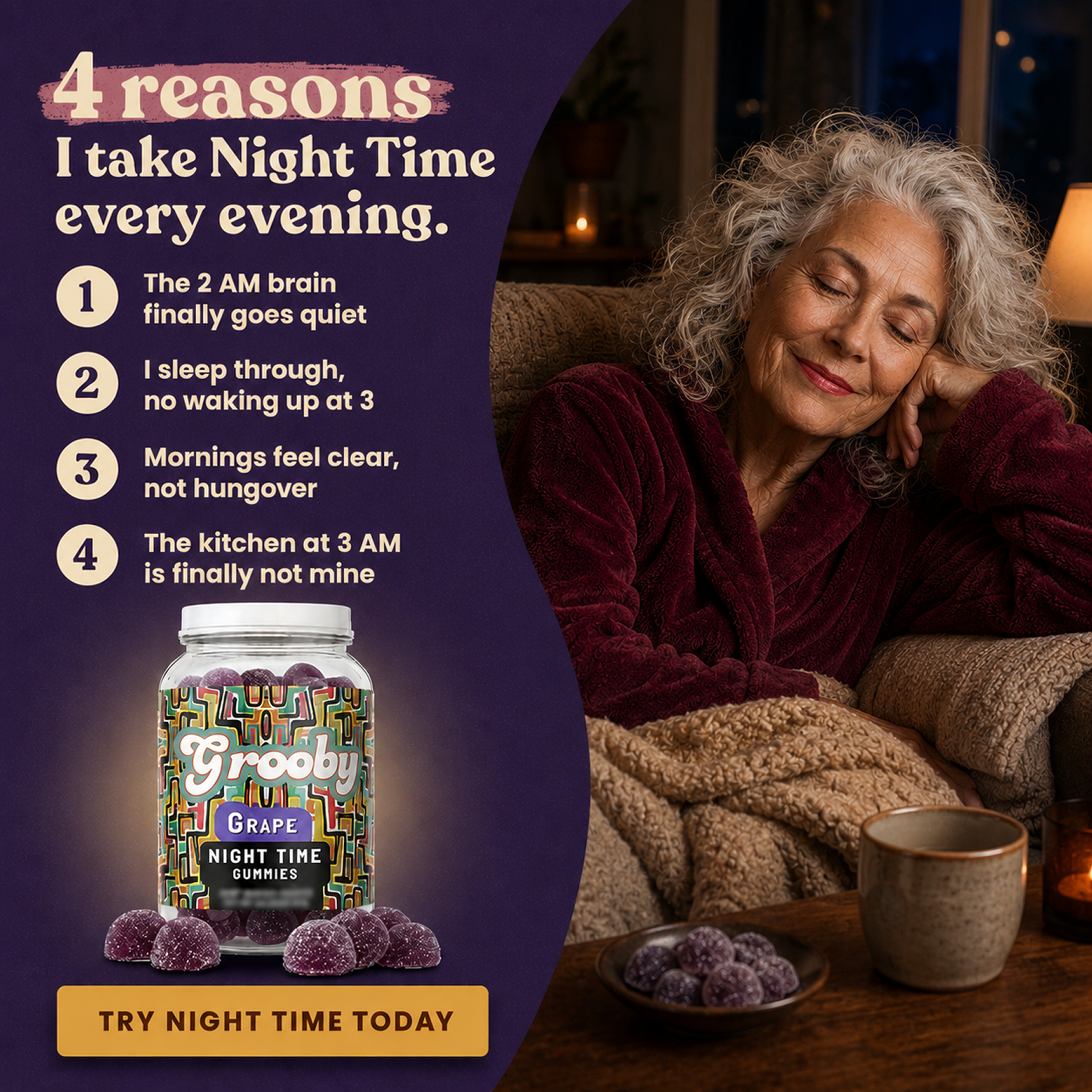 GroobyOfficial Facebook ad: Nights well spent.