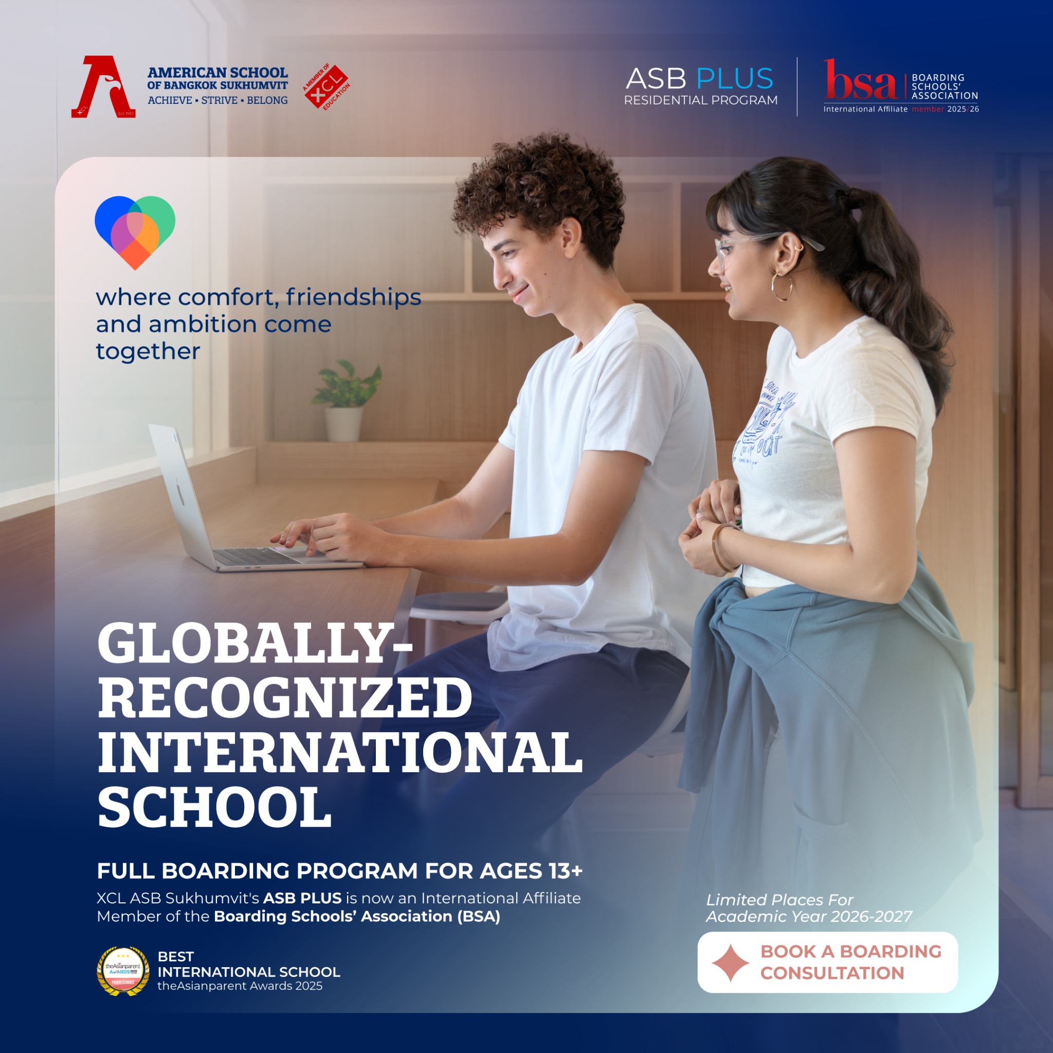 American School of Bangkok, Sukhumvit Facebook ad: Book a Tour Today