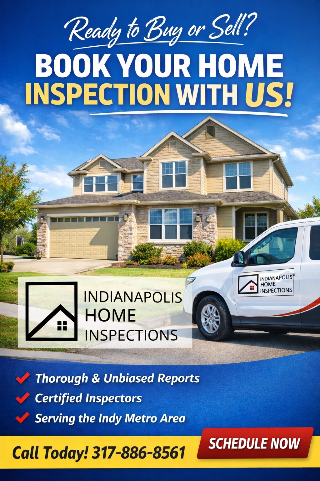 Indianapolis Home Inspections Facebook ad: Since 2008 we've been the home inspection superheroes…