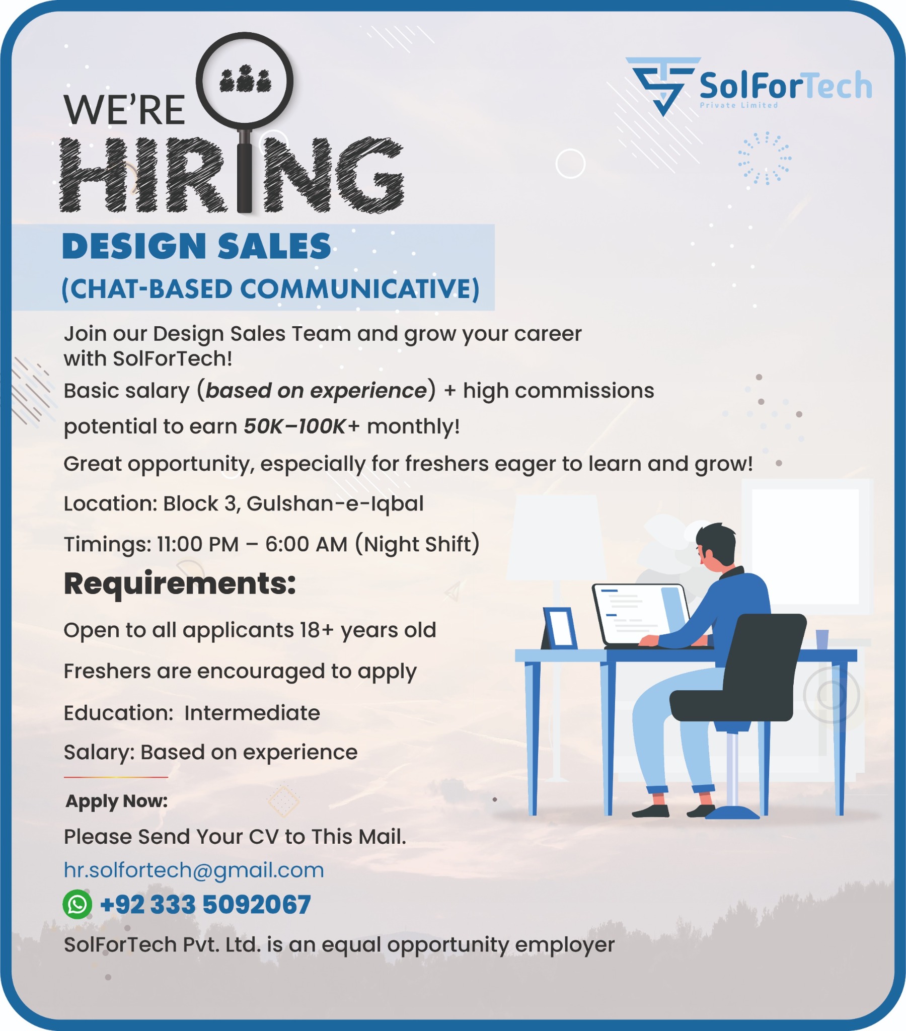 Solfortech Private Limited Facebook ad: Chat with us
