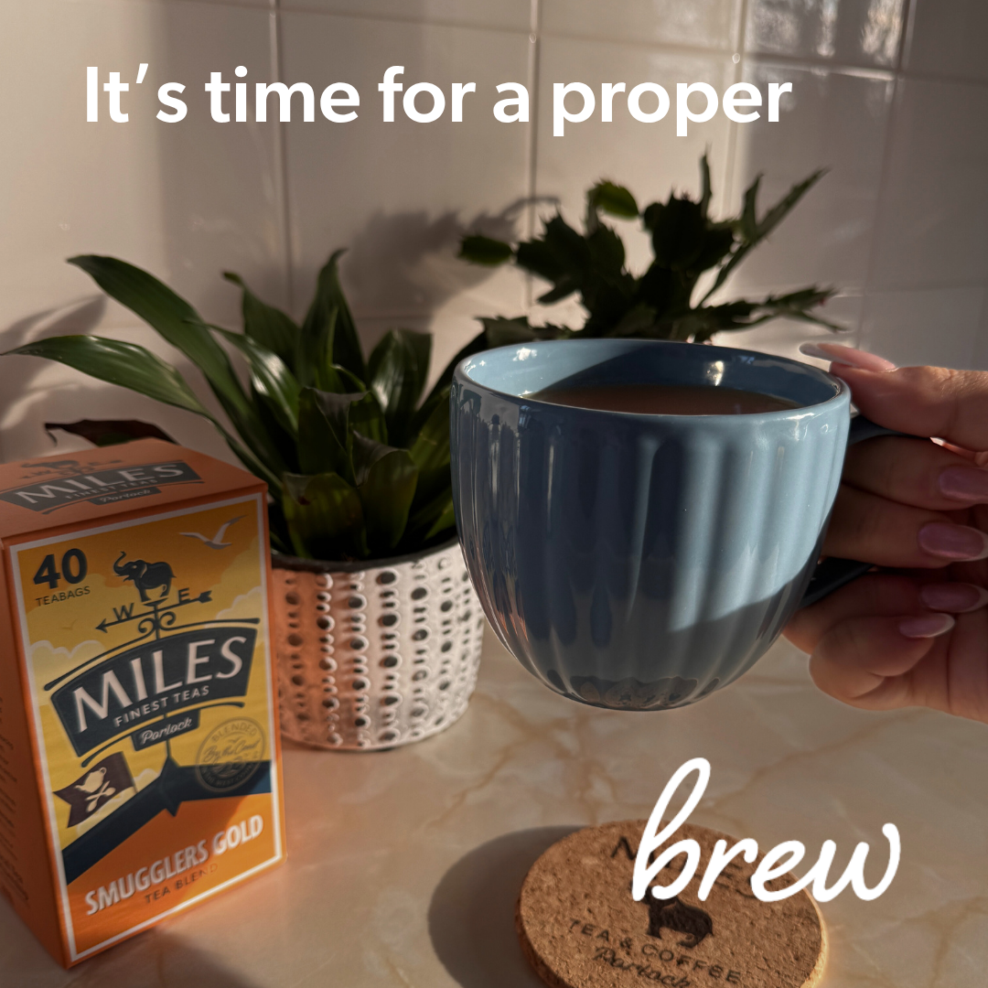Miles Tea & Coffee Facebook ad: West Country tea, hand-blended by the coast in…