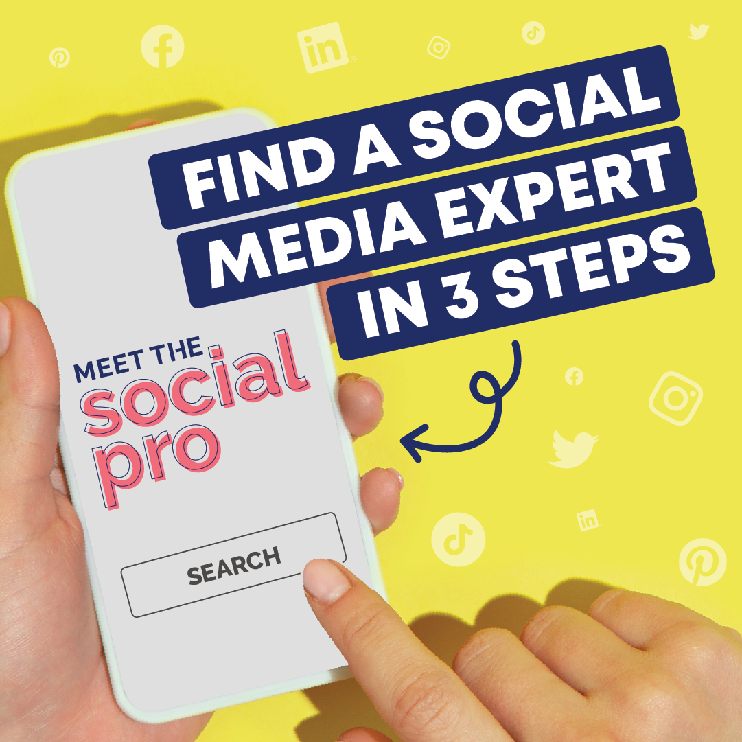 The Two Lauras Facebook ad: Find your social media pro in 3 simple steps