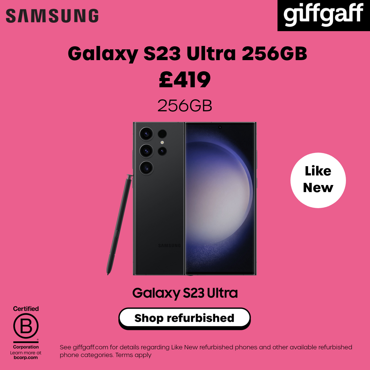 giffgaff Facebook ad: default_collection_headline
