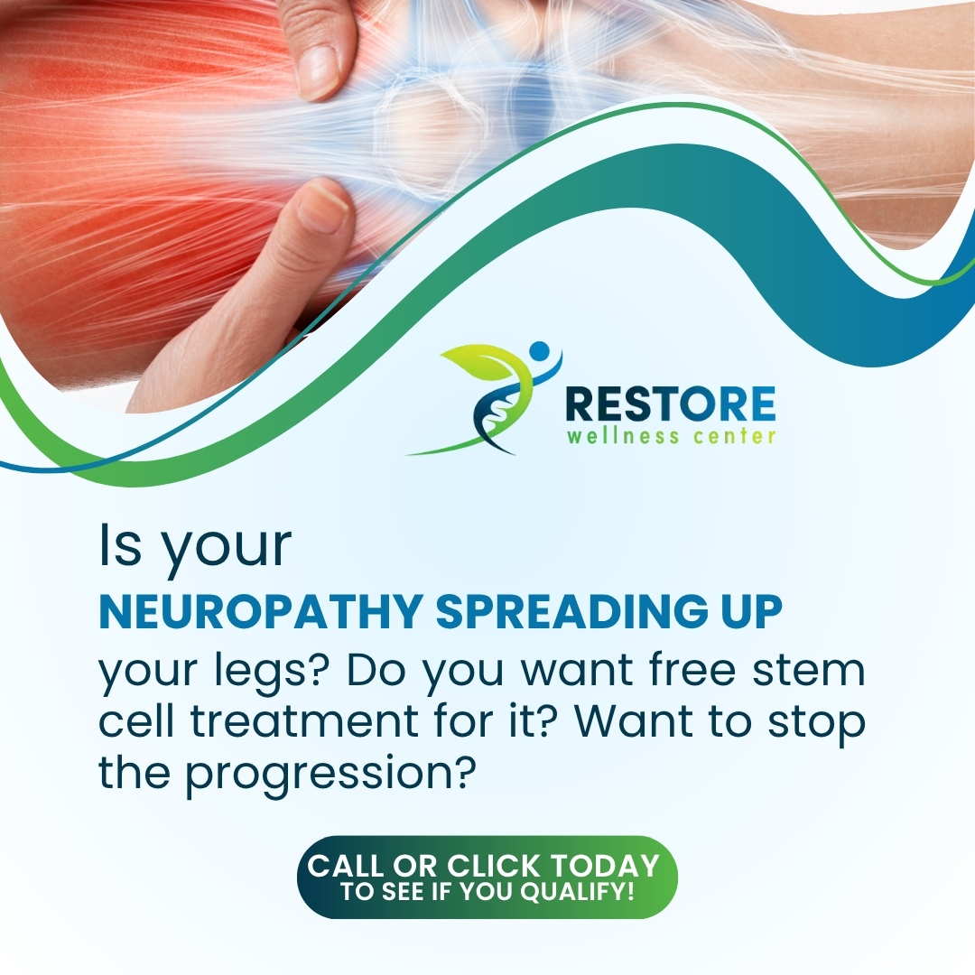 Restore Wellness Center Facebook ad: Neuropathy progressing? Don't wait for it to get worse.