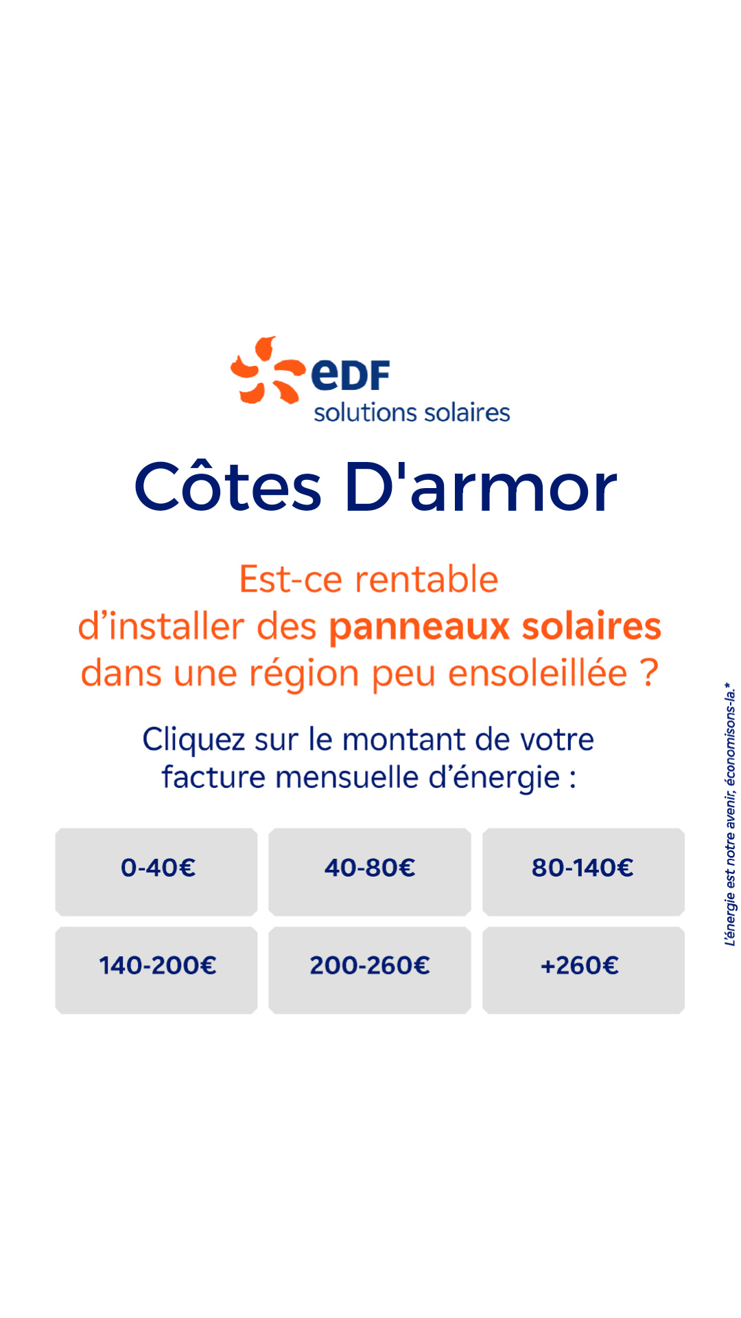 Mes offres EDF solutions solaires Facebook ad
