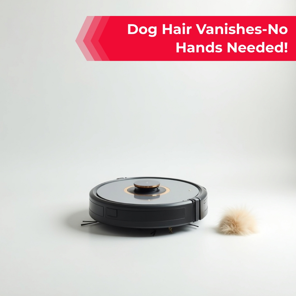 DailyKnowHow Guide Facebook ad: Best Robot Vacuums For Dog Hair.
