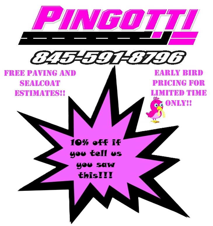 Pingotti Blacktop Maintenance Facebook ad: Our Spring schedule is filling fast!