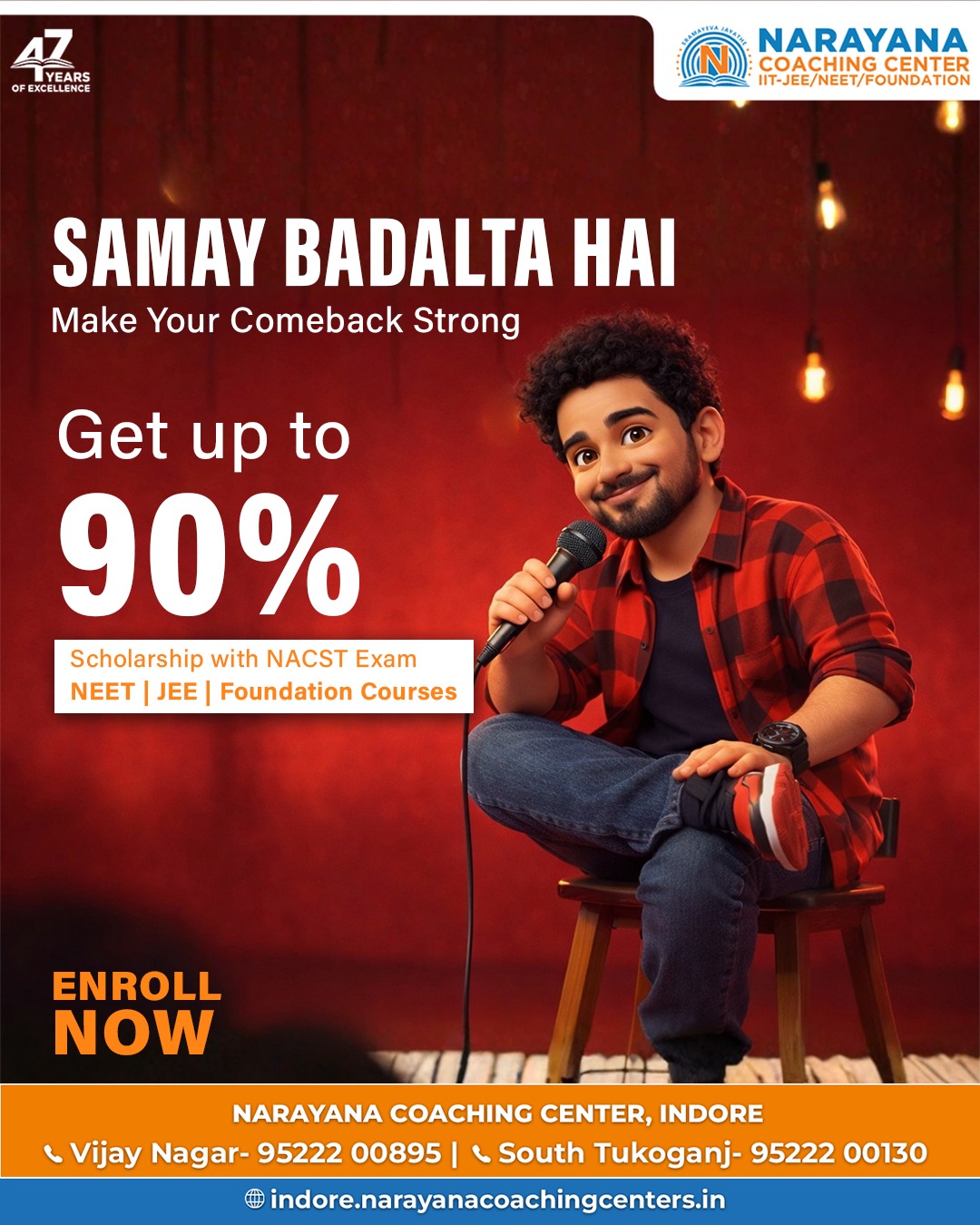 Narayana IIT JEE & NEET Coaching Institute Indore - South Tukoganj Facebook ad from Jun 19, 2026